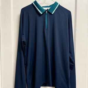 Lady Hagan Navy Blue Long Sleeve Women’s Golf Polo